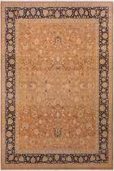 Traditional Agra Bette Rust Blue Hand Knotted Area rugs 9X12