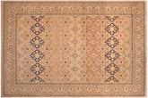 handmade Traditional Kirman Multi Tan Hand Knotted RECTANGLE 100% WOOL area rug 9x12