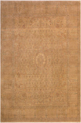 Traditional Cecile Tan Gold Hand Knotted Area rugs 9X12