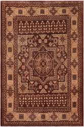 handmade Traditional Kafkaz Brown Tan Hand Knotted RECTANGLE 100% WOOL area rug 8X10