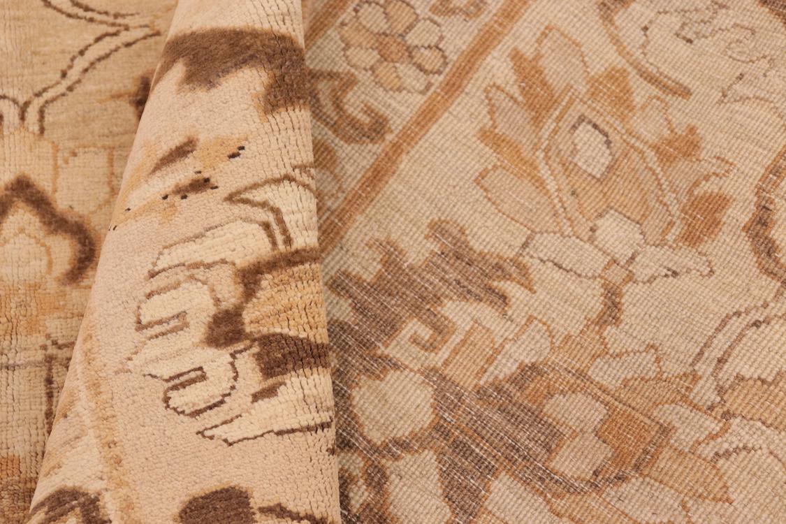 handmade Traditional Kafkaz Tan Brown Hand Knotted RECTANGLE 100% WOOL area rug 8 x 9