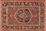 Shabby Chic Ziegler Lizzie Rust/Blue Hand-Knotted Wool Rug - 8'3'' x 9'4''