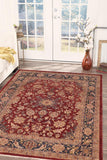 handmade Traditional Kafkaz Red Blue Hand Knotted RECTANGLE 100% WOOL area rug 8 x 10