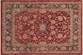 handmade Traditional Kafkaz Red Blue Hand Knotted RECTANGLE 100% WOOL area rug 8' x 10'