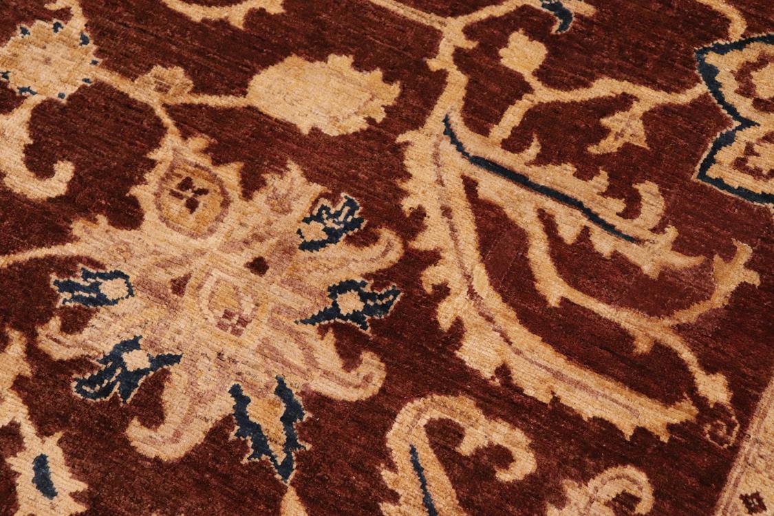 handmade Traditional Kafkaz Brown Blue Hand Knotted RECTANGLE 100% WOOL area rug 8 x 11