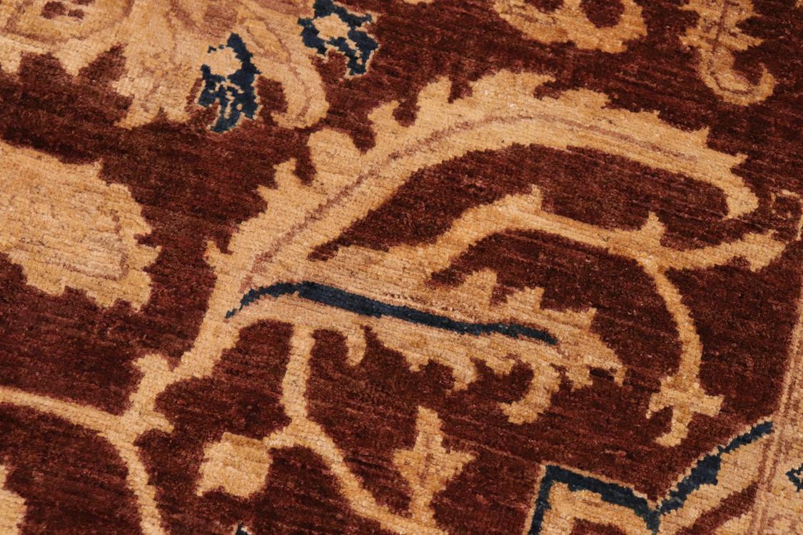 handmade Traditional Kafkaz Brown Blue Hand Knotted RECTANGLE 100% WOOL area rug 8 x 11