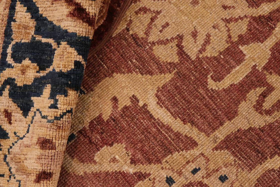 handmade Traditional Kafkaz Brown Blue Hand Knotted RECTANGLE 100% WOOL area rug 8 x 11