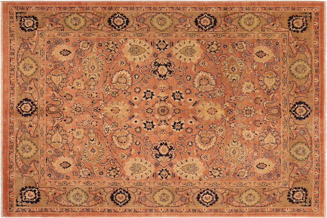 handmade Traditional Kafkaz Rust Brown Hand Knotted RECTANGLE 100% WOOL area rug 8 x 10