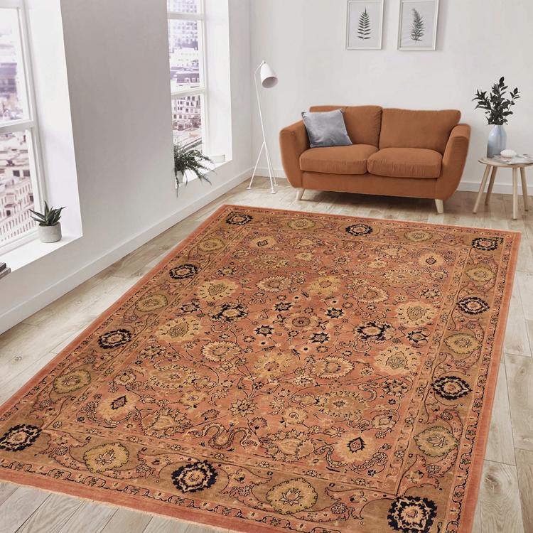 handmade Traditional Kafkaz Rust Brown Hand Knotted RECTANGLE 100% WOOL area rug 8 x 10