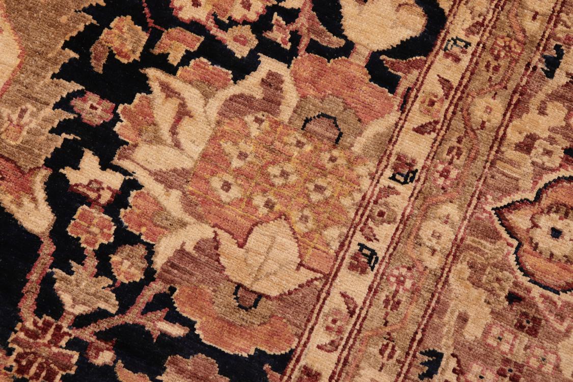 handmade Traditional Kafkaz Blue Brown Hand Knotted RECTANGLE 100% WOOL area rug 8 x 10