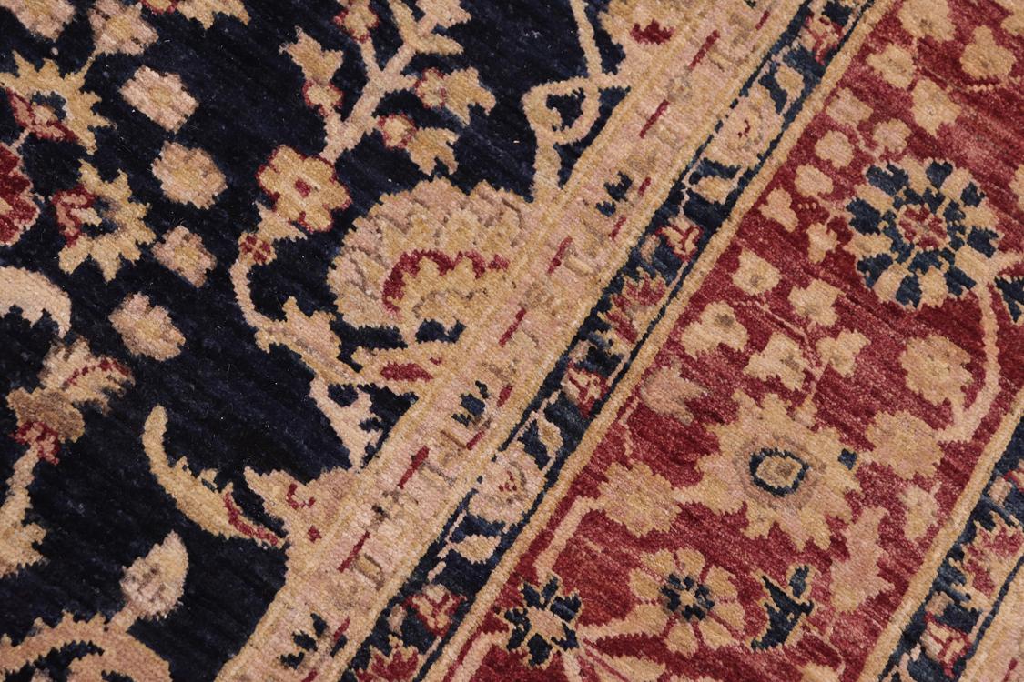 handmade Traditional Kafkaz Blue Red Hand Knotted RECTANGLE 100% WOOL area rug 8 x 10