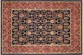 handmade Transitional Kafkaz Blue Red Hand Knotted RECTANGLE 100% WOOL area rug 8' x 10'