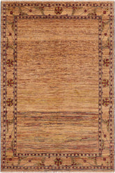 handmade Modern Gabbeh Beige Blue Hand Knotted RECTANGLE 100% WOOL area rug 9 X10