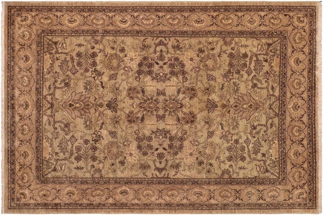 handmade Traditional Kafkaz Lt. Green Brown Hand Knotted RECTANGLE 100% WOOL area rug 8 x 10