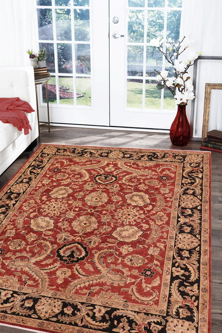 handmade Traditional Kafkaz Red Blue Hand Knotted RECTANGLE 100% WOOL area rug 8 x 10