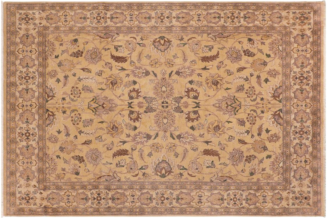 handmade Traditional Kafkaz Tan Beige Hand Knotted RECTANGLE 100% WOOL area rug 8 x 10