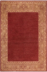 handmade Modern Kafkaz Red Brown Hand Knotted RECTANGLE 100% WOOL area rug 8X9