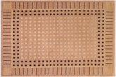 handmade Modern Kafkaz Nude Black Hand Knotted RECTANGLE 100% WOOL area rug 8' x 9'