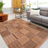 handmade Modern Gabbeh Tan Brown Hand Knotted RECTANGLE 100% WOOL area rug 8 X10