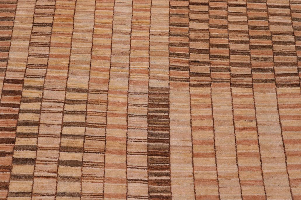 handmade Modern Gabbeh Tan Brown Hand Knotted RECTANGLE 100% WOOL area rug 8 X10