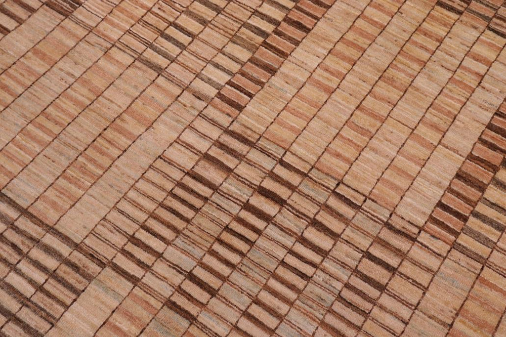 handmade Modern Gabbeh Tan Brown Hand Knotted RECTANGLE 100% WOOL area rug 8 X10