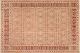 handmade Transitional Kafkaz Lt. Brown Rust Hand Knotted RECTANGLE 100% WOOL area rug 8' x 10'