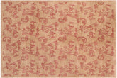 handmade Modern Kafkaz Tan Rust Hand Knotted RECTANGLE 100% WOOL area rug 8' x 10'