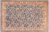 handmade Transitional Kafkaz Lt. Blue Tan Hand Knotted RECTANGLE 100% WOOL area rug 8' x 10'