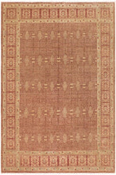 handmade Transitional Kafkaz Brown Copper Hand Knotted RECTANGLE 100% WOOL area rug 8X10
