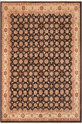 handmade Transitional Kafkaz Brown Beige Hand Knotted RECTANGLE 100% WOOL area rug 8X10