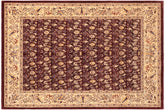 handmade Transitional Kafkaz Red Beige Hand Knotted RECTANGLE 100% WOOL area rug 8' x 10'