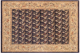 handmade Transitional Kafkaz Blue Beige Hand Knotted RECTANGLE 100% WOOL area rug 8' x 10'