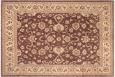 handmade Traditional Kafkaz Brown Beige Hand Knotted RECTANGLE 100% WOOL area rug 8x10