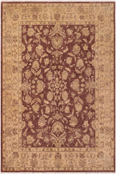 handmade Traditional Kafkaz Brown Tan Hand Knotted RECTANGLE 100% WOOL area rug 8X10