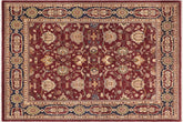 handmade Traditional Kafkaz Red Blue Hand Knotted RECTANGLE 100% WOOL area rug 8x10