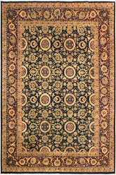 Traditional Agra Randi Blue Red Hand Knotted Area rugs 9X12