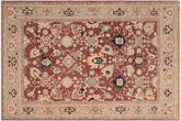 handmade Traditional Kafkaz Rust Blue Hand Knotted RECTANGLE 100% WOOL area rug 8x10