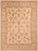 handmade Transitional Antique Beige Blue Hand Knotted RECTANGLE 100% WOOL area rug 8x10