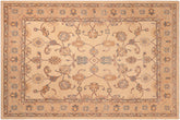 handmade Transitional Antique Beige Lt. Brown Hand Knotted RECTANGLE 100% WOOL area rug 8' x 10'