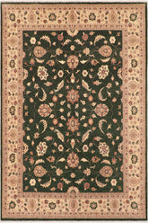 handmade Traditional Kafkaz Green Beige Hand Knotted RECTANGLE 100% WOOL area rug 8X10