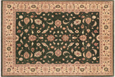 handmade Transitional Kafkaz Green Beige Hand Knotted RECTANGLE 100% WOOL area rug 8' x 10'