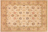handmade Transitional Kashan Beige Tan Hand Knotted RECTANGLE 100% WOOL area rug 8' x 10'