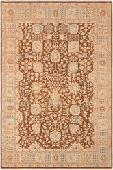 handmade Traditional Kafkaz Brown Beige Hand Knotted RECTANGLE 100% WOOL area rug 8X10