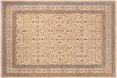 handmade Transitional Kafkaz Tan Beige Hand Knotted RECTANGLE 100% WOOL area rug 8' x 10'