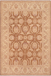 handmade Traditional Kafkaz Brown Beige Hand Knotted RECTANGLE 100% WOOL area rug 8X10