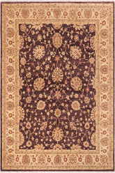 handmade Traditional Kafkaz Purple Beige Hand Knotted RECTANGLE 100% WOOL area rug 8X11