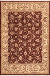 handmade Traditional Kafkaz Brown Beige Hand Knotted RECTANGLE 100% WOOL area rug 8X10
