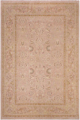 handmade Traditional Lahore Lt. Brown Tan Hand Knotted RECTANGLE 100% WOOL area rug 9'X12'
