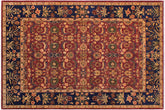 handmade Traditional Lahore Aubergine Blue Hand Knotted RECTANGLE 100% WOOL area rug 9' x 12'