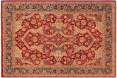 handmade Traditional Agra Red Blue Hand Knotted RECTANGLE 100% WOOL area rug 9' x 12'